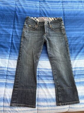 Burberry Women's Dark Indigo Wide-Leg Jeans
